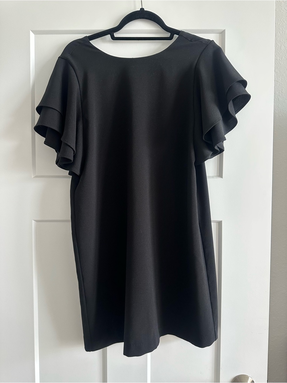 Felicity and Coco Black Flutter Sleeve Shift Dress